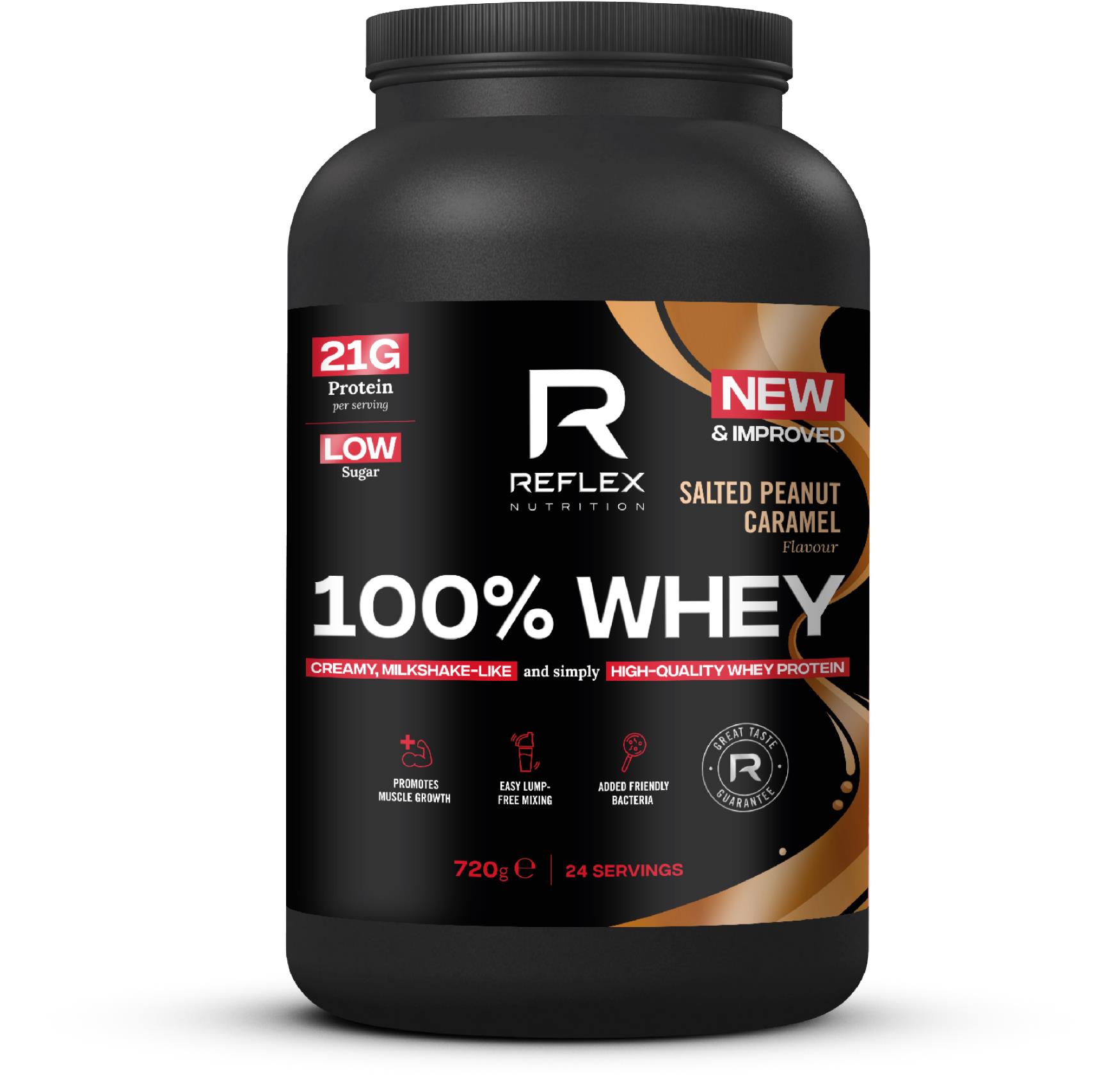 Protein reflex 100% whey protein 720 g, slaný arašídový karamel