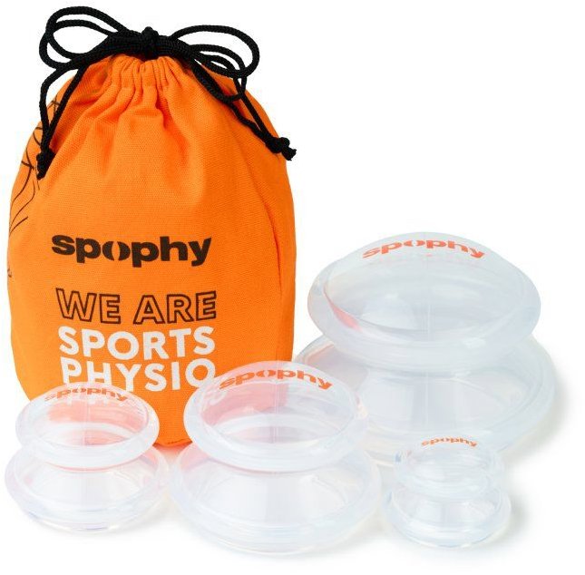 Masážní baňky spophy cupping set, sada silikonových baněk