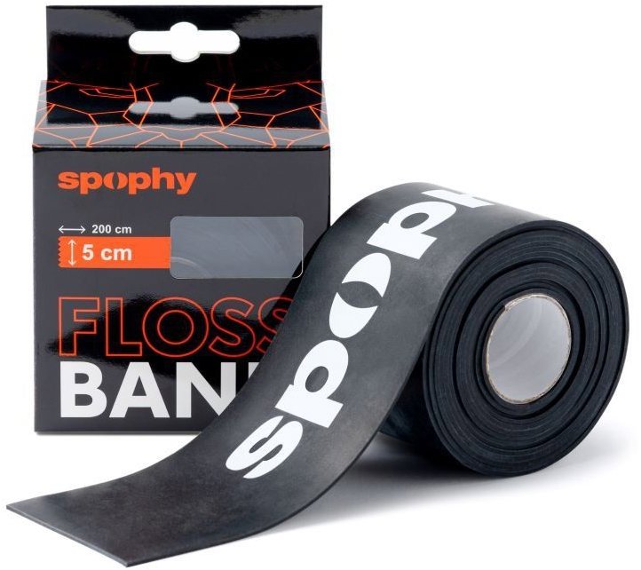 Spophy Flossband Black, flossband černý, 5 cm x 2 m
