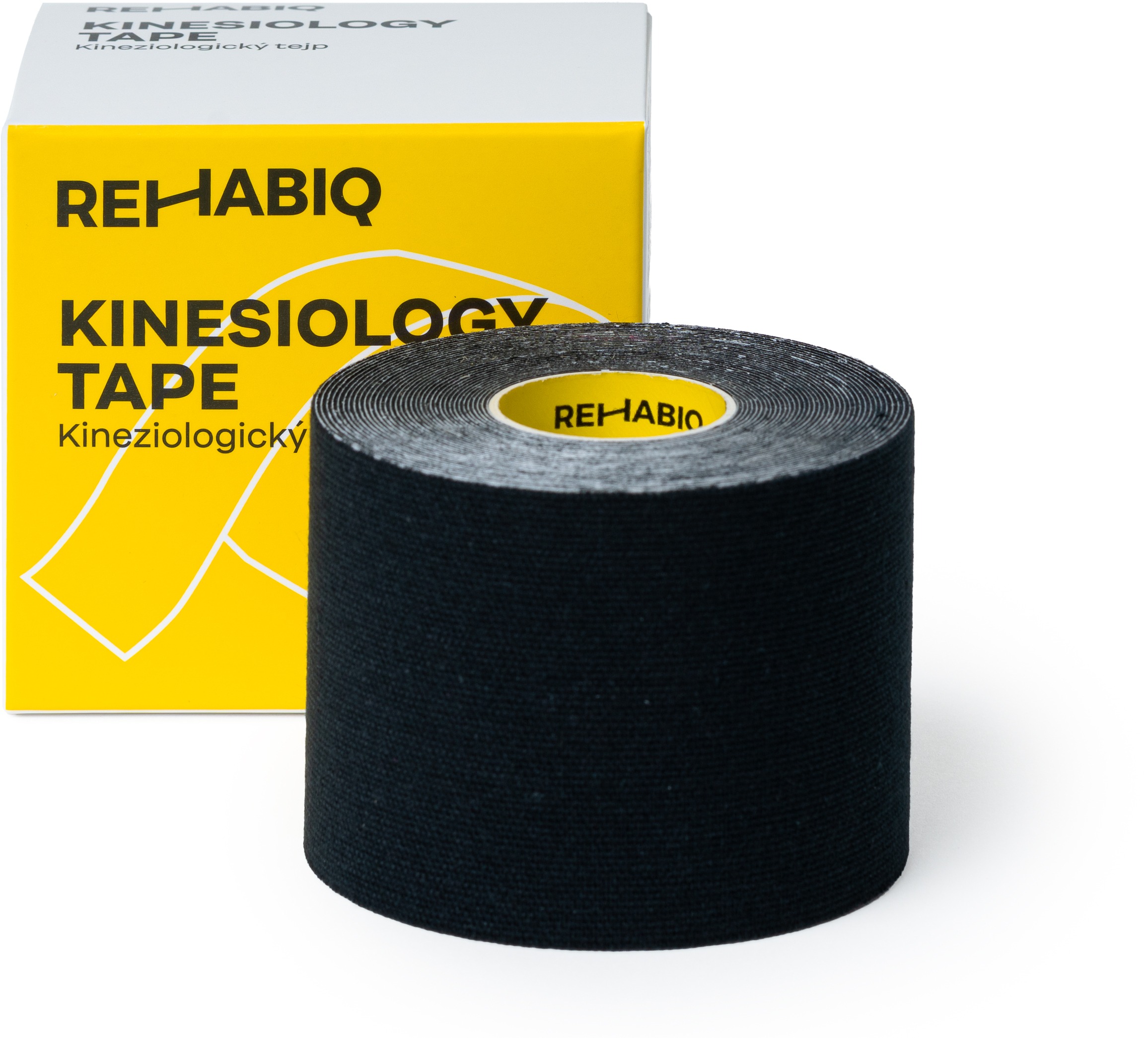 Rehabiq Kinesiology Tape, černá, 5 cm × 5 m