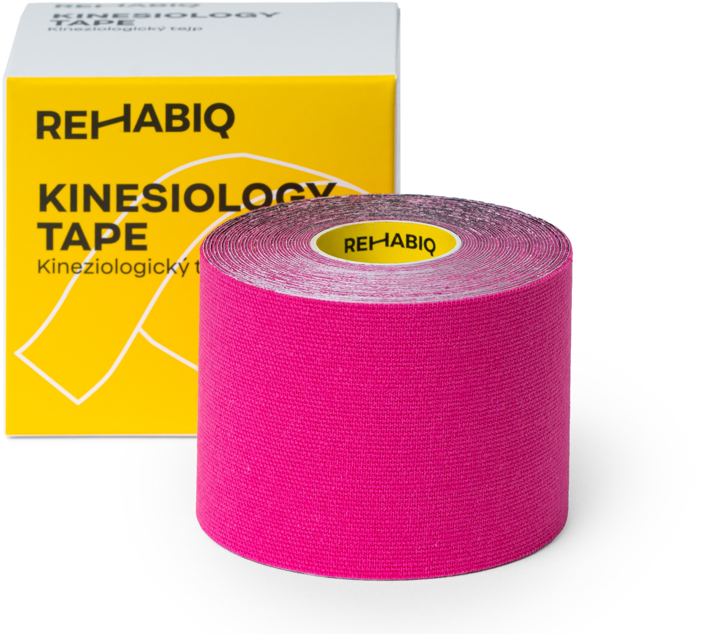 Rehabiq Kinesiology Tape, růžová, 5 cm × 5 m