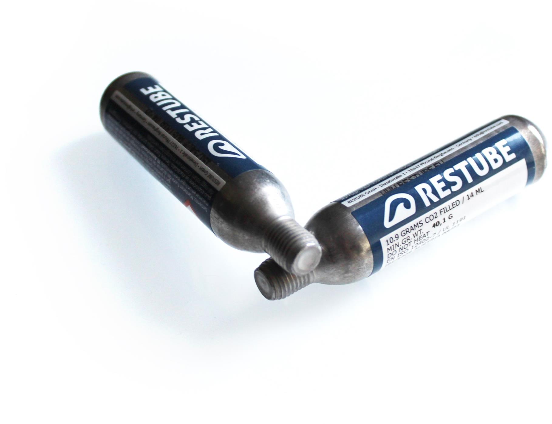 RESTUBE CO₂ CARTRIDGES 2-PACK Sada bombiček CO₂ se závitem, stříbrná, velikost