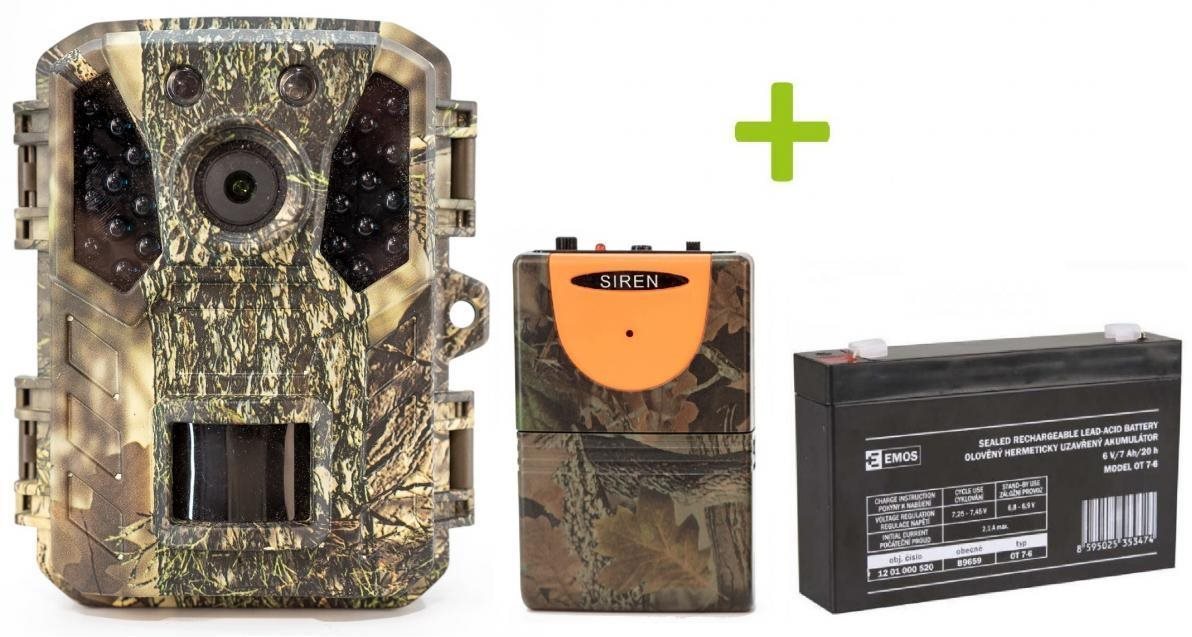 OXE Gepard II, lovecký detektor, externí akumulátor 6V/7Ah a napájecí kabel + 32GB SD a 6ks baterií