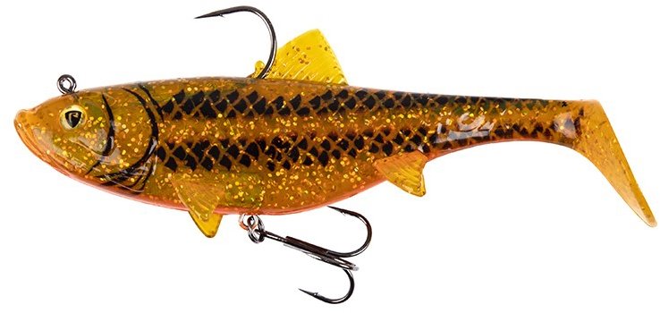 FOX Rage Gumová nástraha Replicant Wobble 7,5 cm 10 g UV Goldie 2 ks