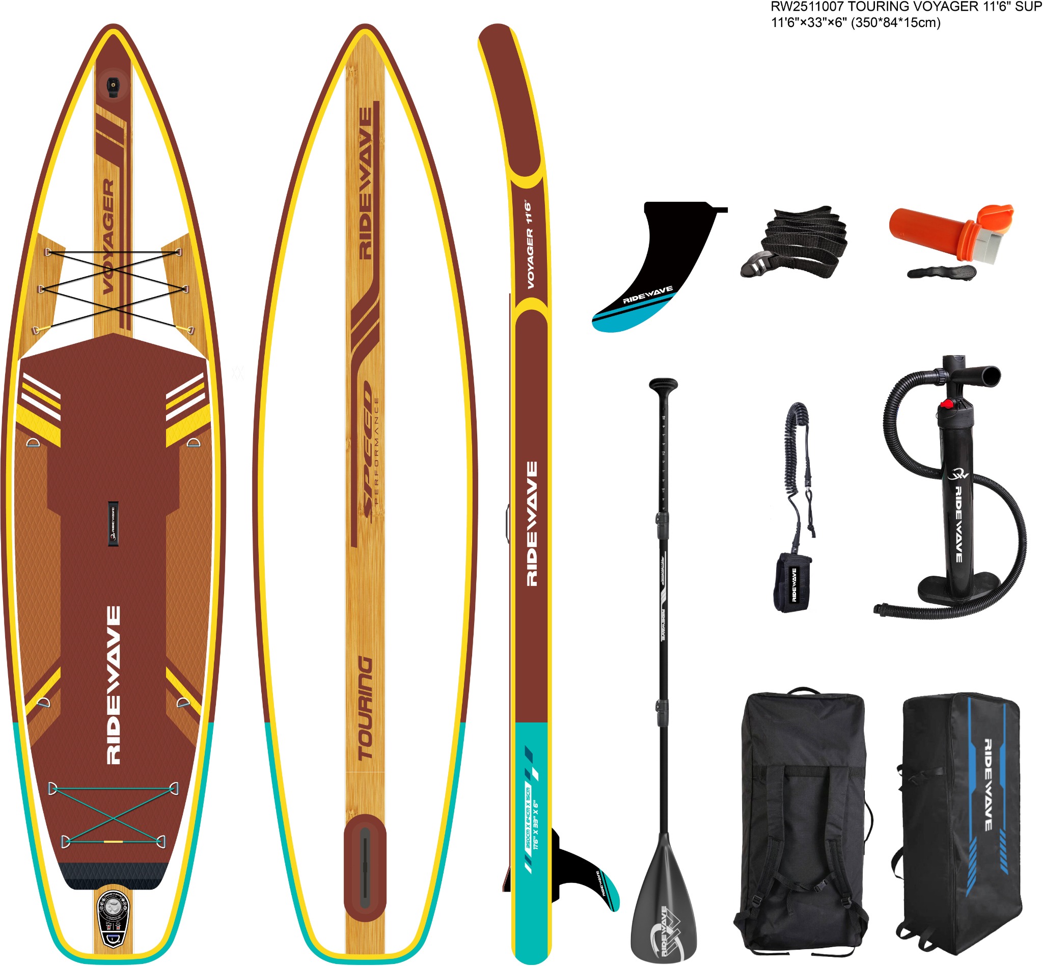 RIDEWAVE Paddleboard RIDEWAVE Voyager Touring 11'6''