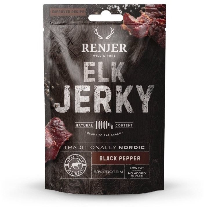 Renjer Modern Nordic Elk (Losi) Jerky Black Pepper 25 g