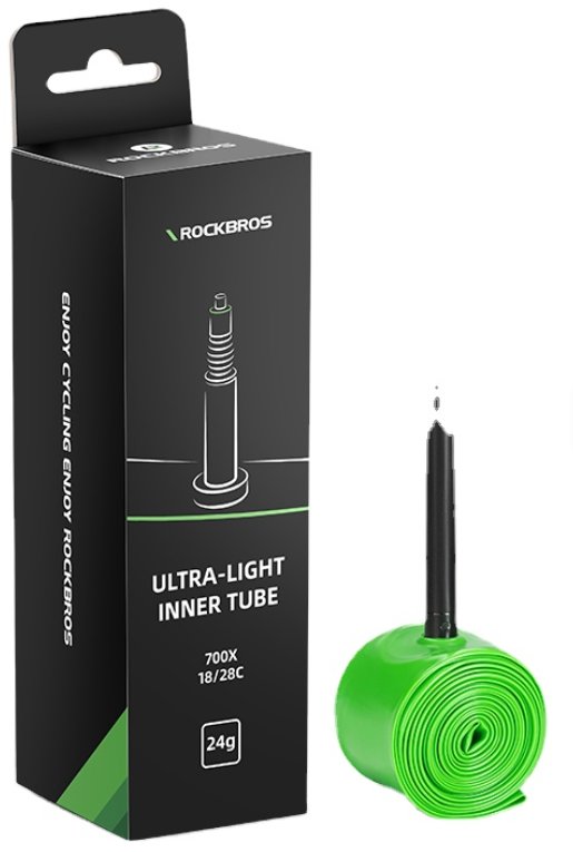 Rockbros duše 24 g AL Road 700/18C-28C 65 mm GREEN