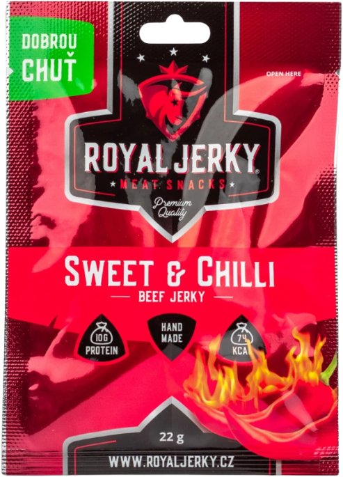 ROYAL JERKY Hovězí sušené maso Sweet & Chilli 22 g