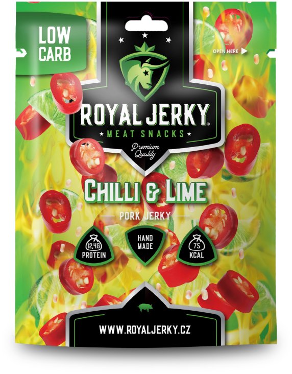 ROYAL JERKY Vepřové sušené maso Chilli & Lime 22 g