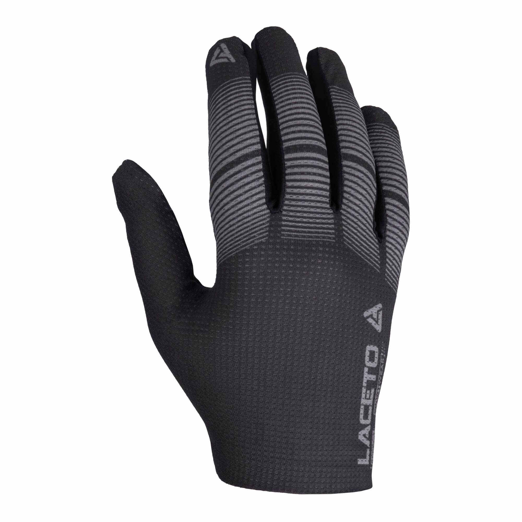 LACETO Cyklistické rukavice JET Black S