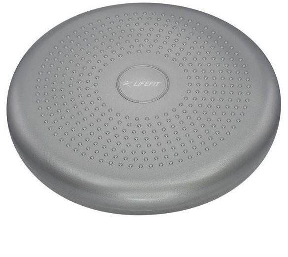 Lifefit Balance cushion 33cm, stříbrný - balanční pomůcka pro cvičení a sport