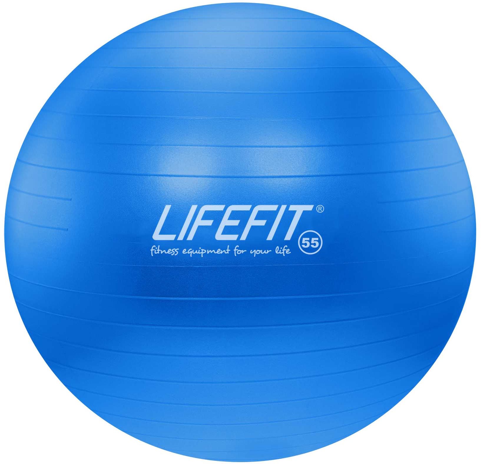 Modrý gymnastický míč Lifefit anti-burst 55 cm