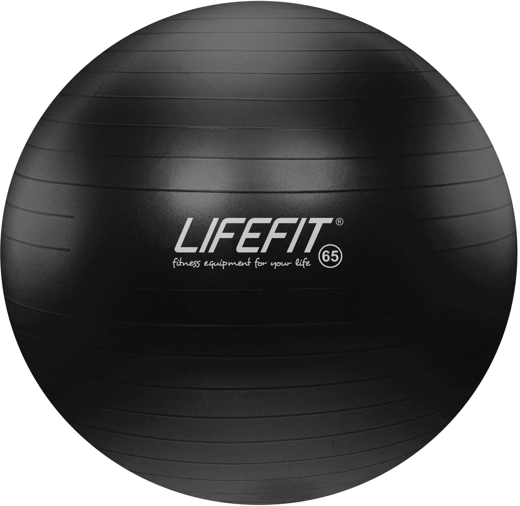 Lifefit Anti-Burst 85 cm, černý - vysoce kvalitní gymnastický míček pro intenzivní tréninky a cvičení.