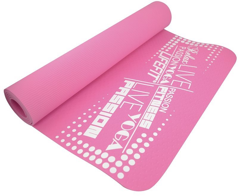 Lifefit Yoga Mat TPE růžová