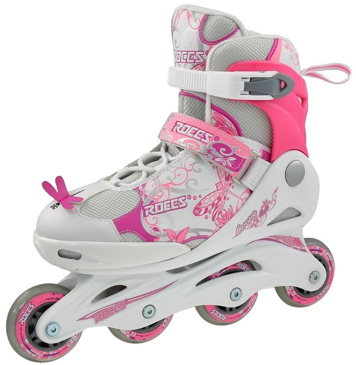 Roces Compy 6.0 Girl, bílo-růžové vel. 38-41 EU / 245-260 mm