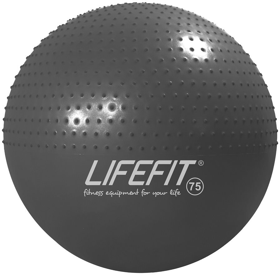 Massážní míček Lifefit Massage ball 75 cm, tmavě šedý
