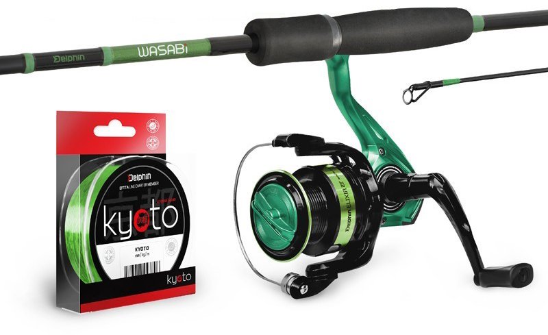 Delphin Přívlačový set GreenSPIN 2,4 m 10-30 g