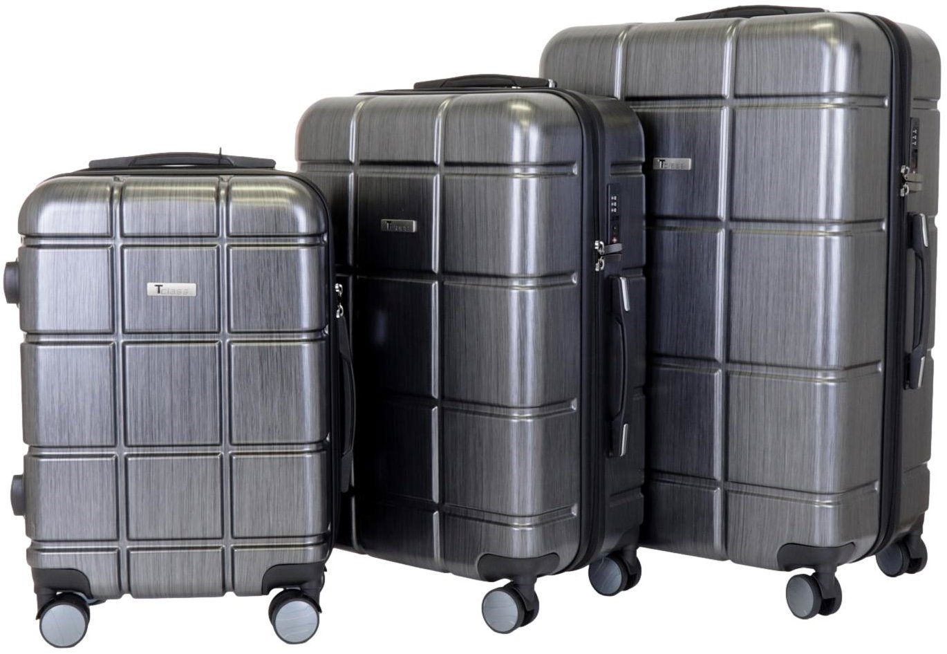 T-class® Sada cestovních kufrů 2222 Waterproof, šedá