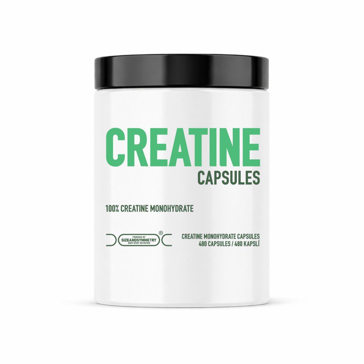 Sizeandsymmetry Creatine monohydrate, 480 kapslí