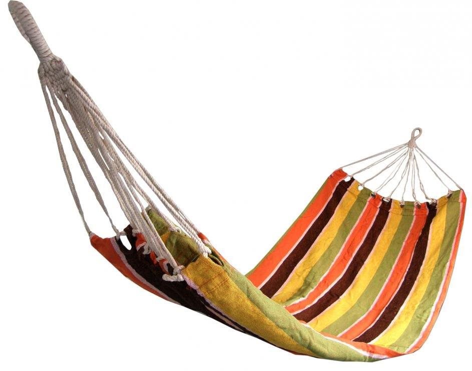 Houpací síť Sedco bez výztuhy 200×80 cm zelená/červená