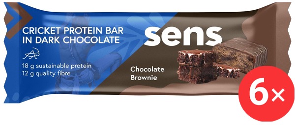SENS Cvrččí Proteinovka v tmavé čokoládě 6 x 60g, čokoládové brownie