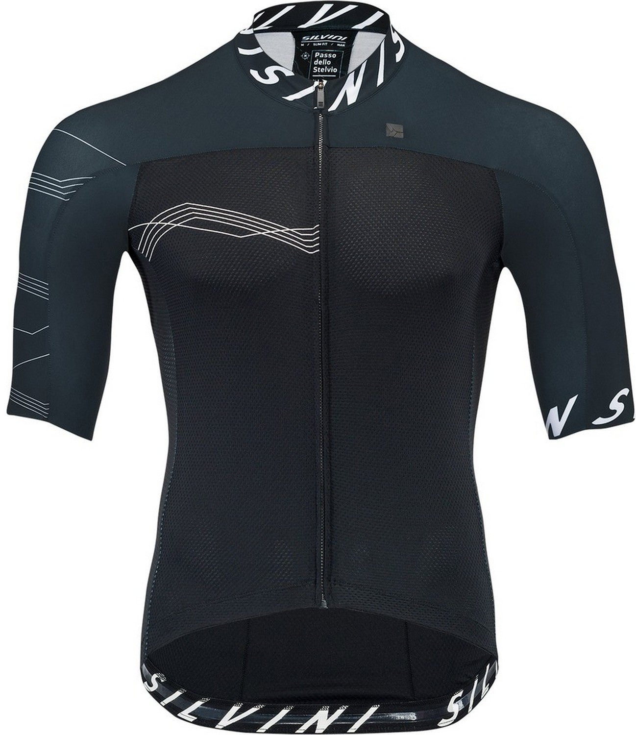 Silvini pánský dres MD1604 Stelvio black-white XS