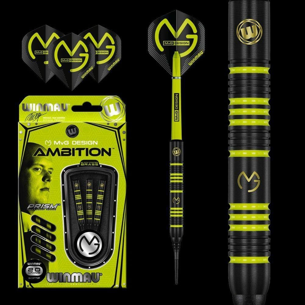 Šipky Winmau soft MvG Ambition 20g, brass