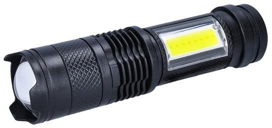 Solight LED nabíjecí kapesní svítilna se zoomem, černá