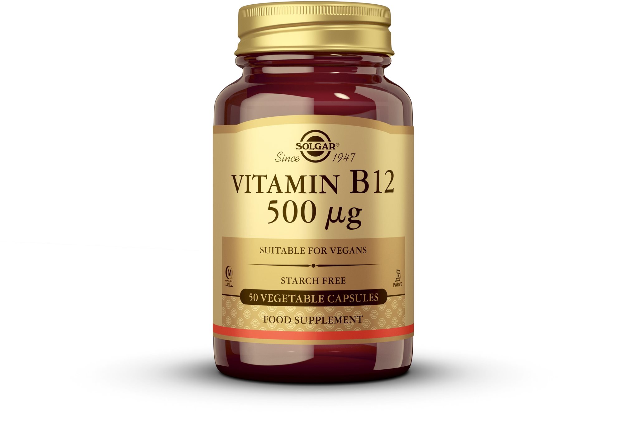 Solgar Vitamin B12 500 mcg 50 kapslí