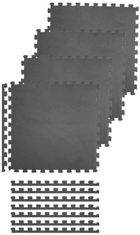 Spokey SCRAB Ochranná puzzle fitness podložka, 61 x 61 x 1 cm, šedá