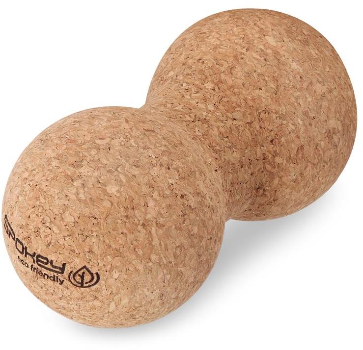 Spokey DOUBLE OAK Dvojitý masážní míček, hnědá, velikost