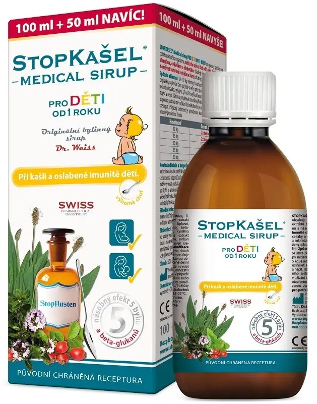 Dr.Weiss STOPKAŠEL Medical sirup od 1 roku 100 + 50 ml