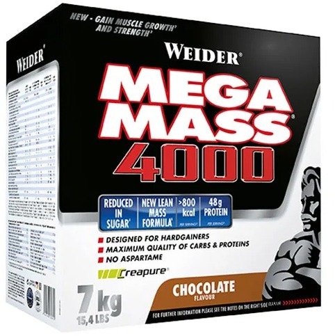 Weider Mega Mass 4000, 7kg, vanilka