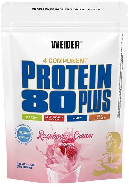 Weider Protein 80 Plus 500g, malina