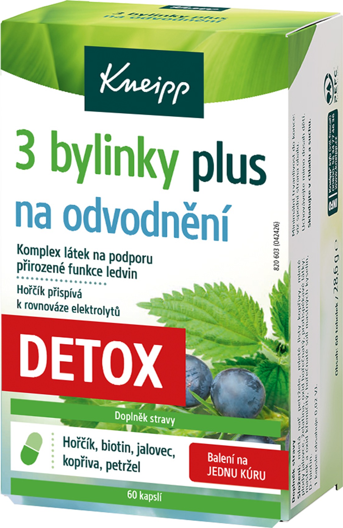 Kneipp 3 bylinky na odvodnění Plus 60 tablet
