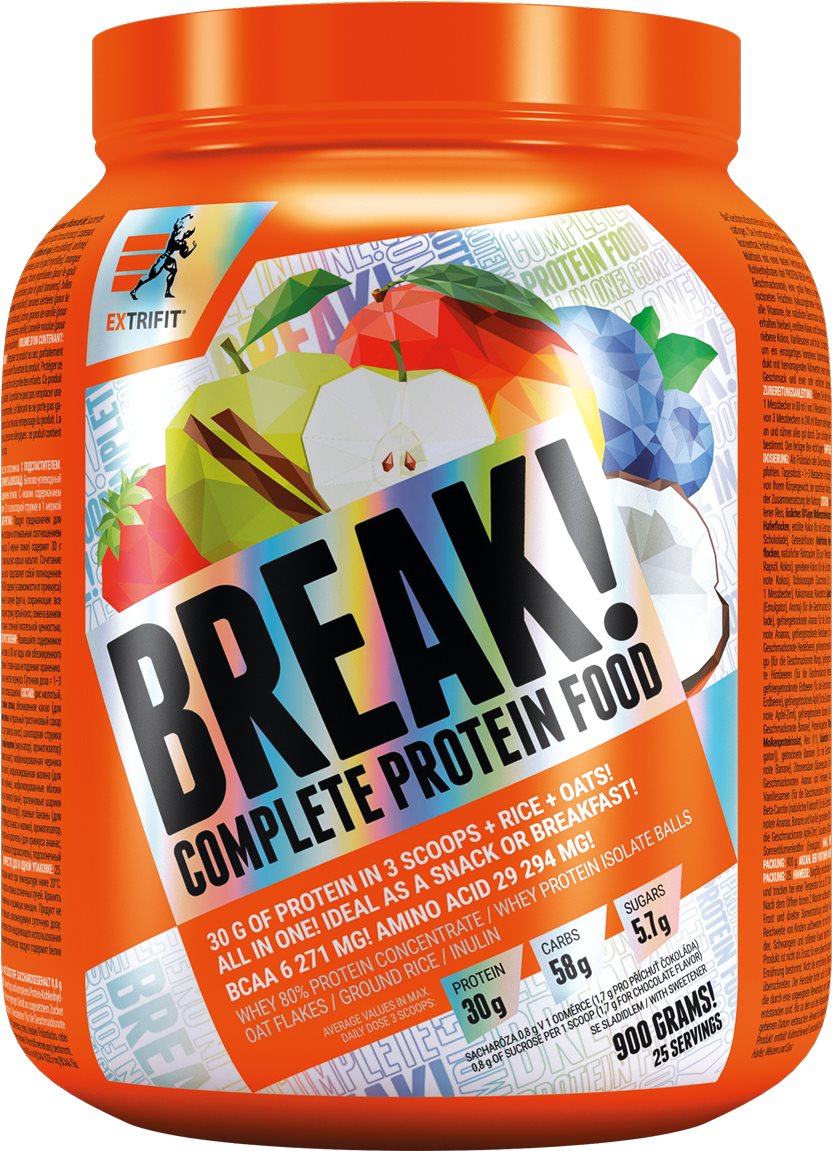 Extrifit Break! Protein Food, 900g, jahoda