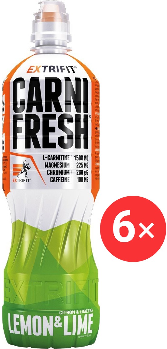 Extrifit Carni Fresh 6 x 850 ml, lemon & lime