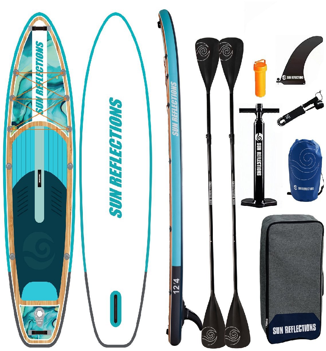 SUN REFLECTIONS Multi 12'4'' Minicombo Ocean Mirage