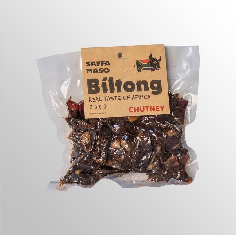 SAFFA MASO Sušené hovězí maso Biltong Chutney 250 g