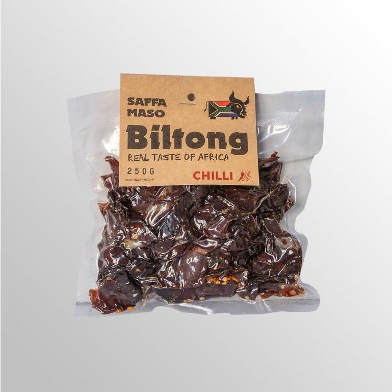 SAFFA MASO Sušené hovězí maso Biltong Chilli 250 g
