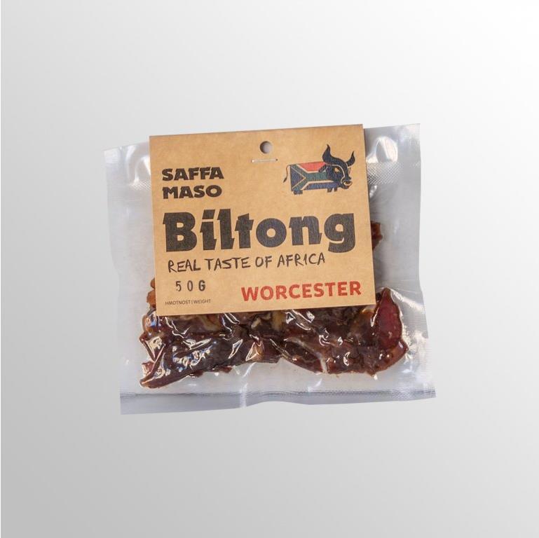 SAFFA MASO Sušené hovězí maso Biltong Worcester 50 g