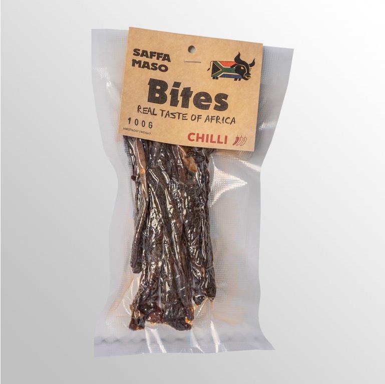 SAFFA MASO Sušené hovězí tyčinky Chilli Bites 100 g