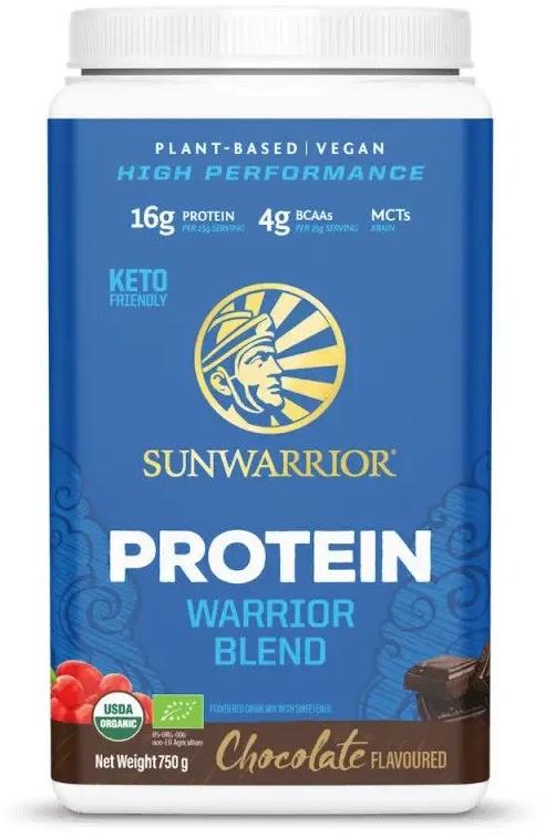 Sunwarrior Protein Blend BIO 750 g, čokoláda