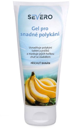 SEVERO Gel pro snadné polykání banán 150 ml