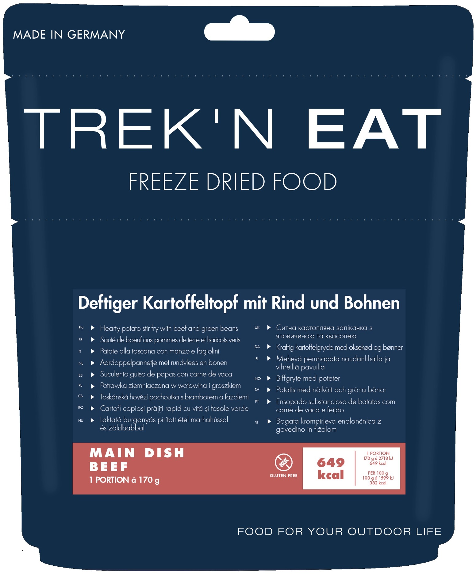 Mre trek'n eat toskánská hovězí pochoutka s bramborem a fazolemi