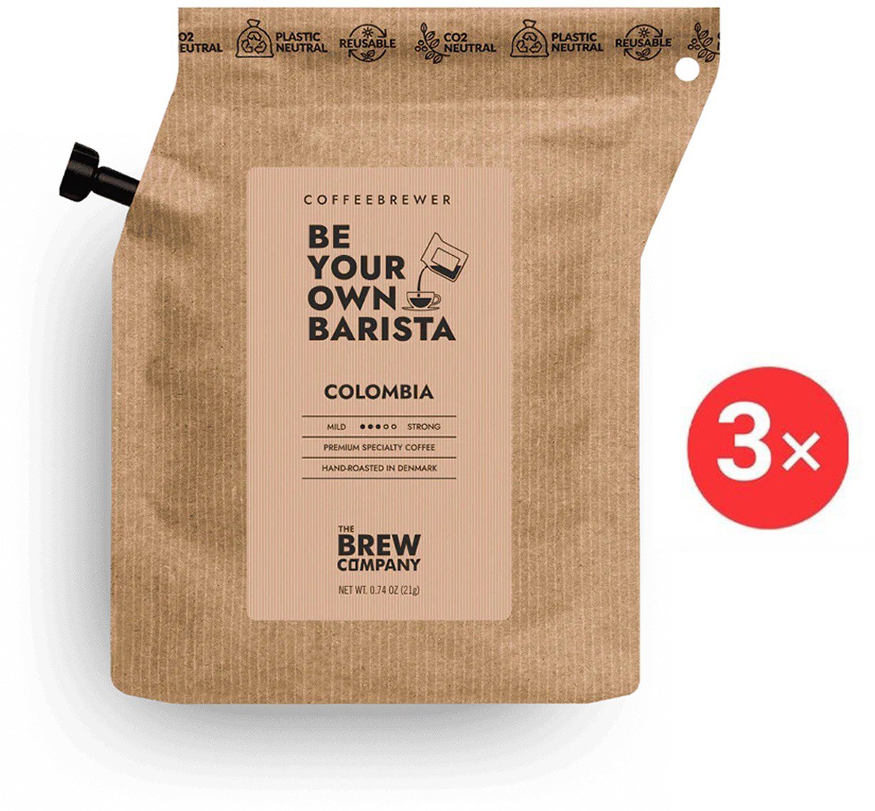 THE BREW COMPANY Káva – Columbia 3 ks