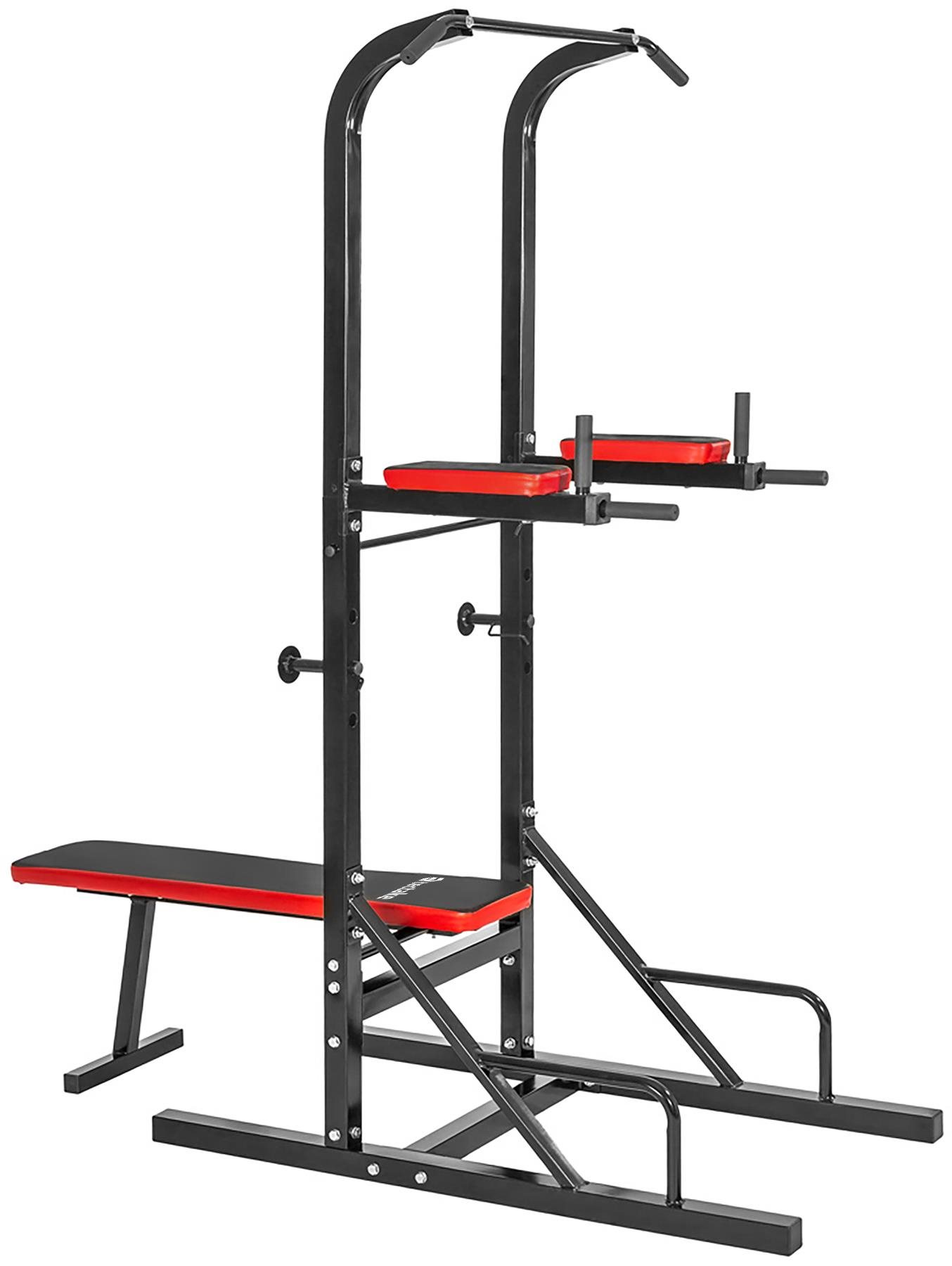 Tectake Multifunkční posilovací věž Reeves 180 × 95 × 210 cm - černá