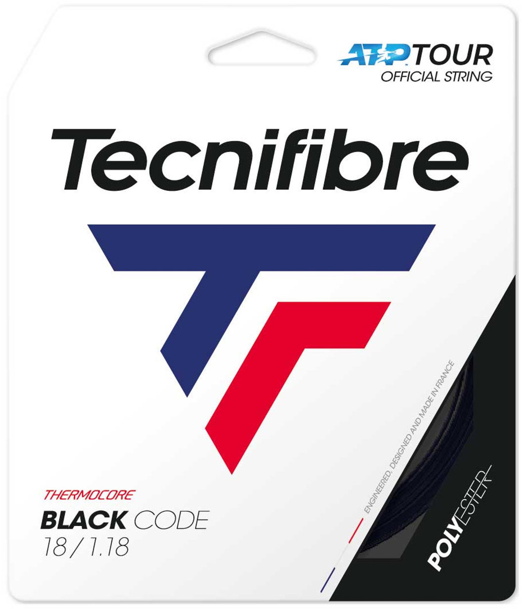TECNIFIBRE BLACK CODE 1.18 MM Tenisový výplet, černá, velikost