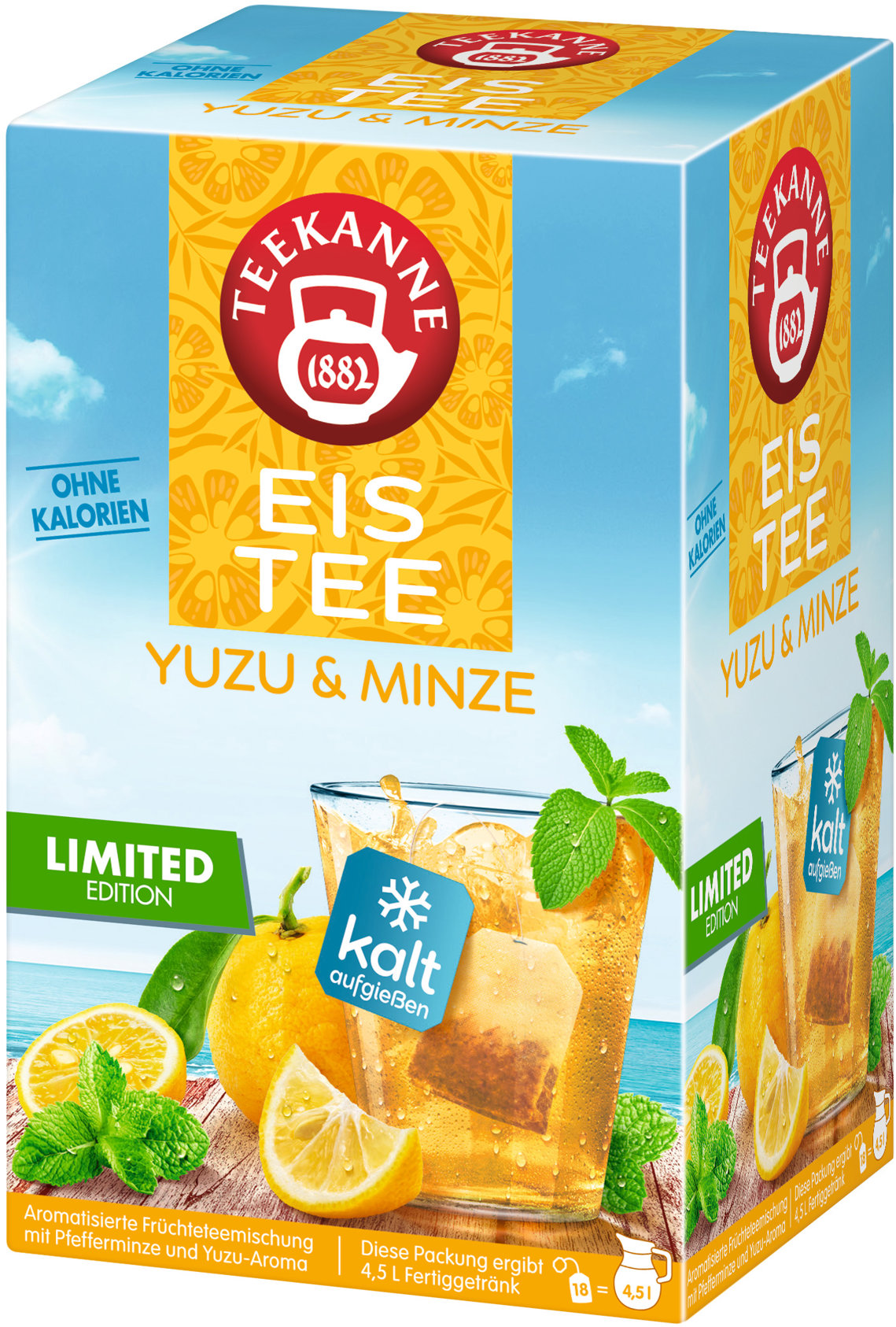 Teekanne Eistee Yuzu Máta 18 × 2,5 g