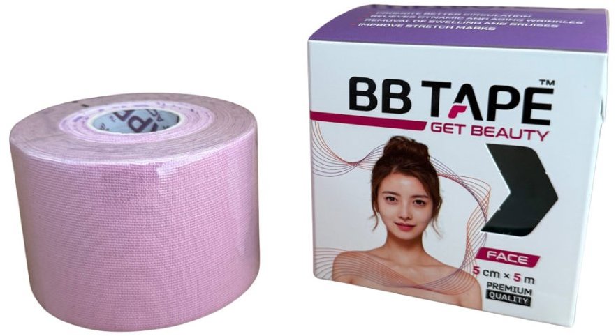 BB Tape Tejp na obličej 5 cm × 5 m růžová cherry 1 ks